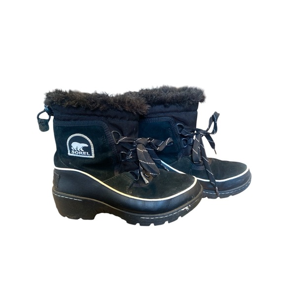 Sorel Tivoli II Womens Winter Boots Black Waterproof Suede Size 5 - Picture 1 of 8